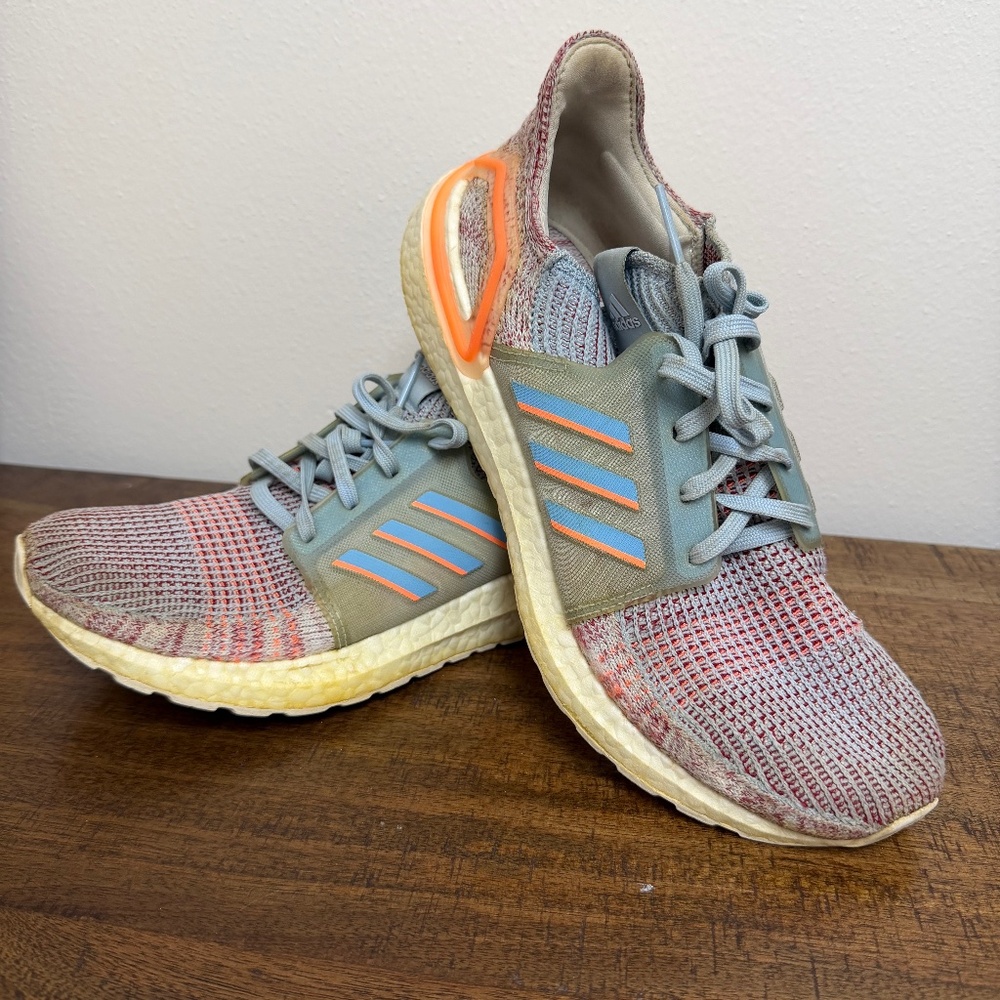 Adidas Running Shoes Ultra Boost 19 Blue Coral White G27483 Women Sz 9.5